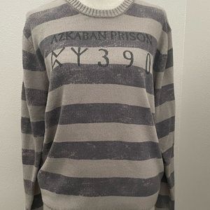 Harry Potter official prisoner of azkaban sweater. Two tone grey size M EUC
